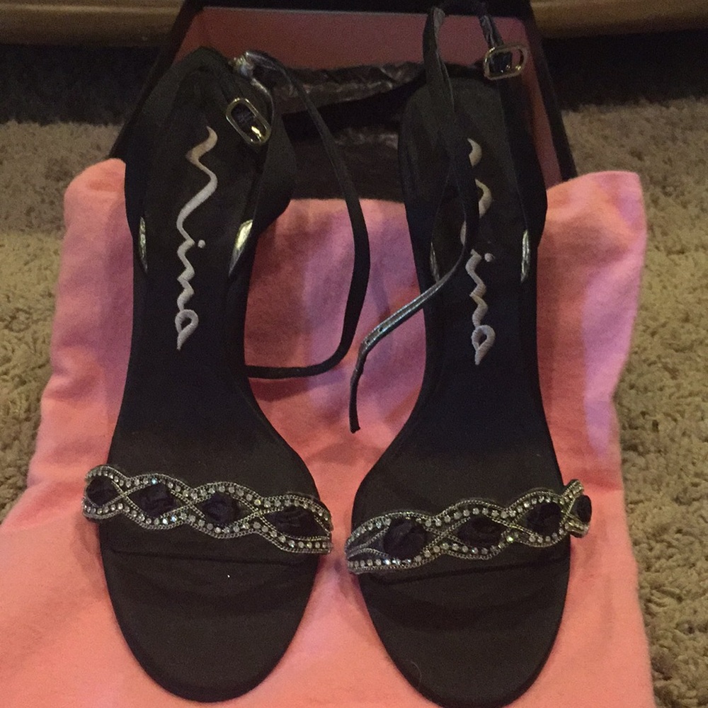 Black Glitzy Nina Heels